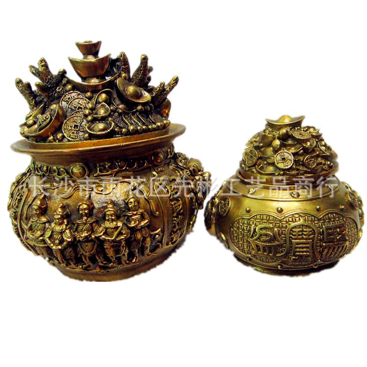 十八世纪藏传佛教-铜制双层壶一对